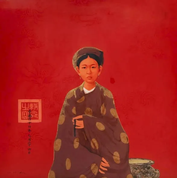 Tranh sơn mài Bùi Hữu Hùng "Tĩnh lặng" (2008)